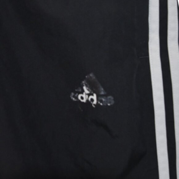 Adidas Y2K From 2010 Black 3-Stripes Track Pants Men’s L Zip Hem Retro OG - Picture 10 of 11